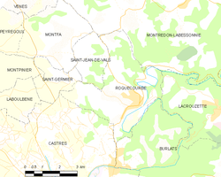Map commune FR insee code 81227